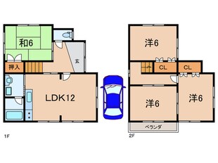 大池釜ケ谷住宅の物件間取画像